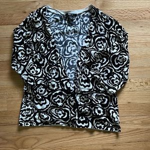 Style & Co black and white cardigan